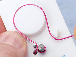 Wire being wrapped around jig